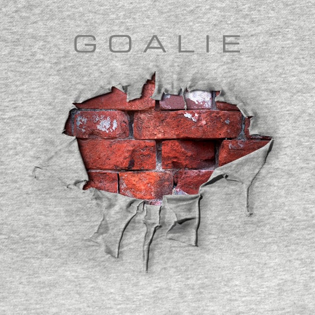 Torn Brick Wall Hockey Goalie by eBrushDesign